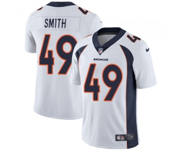 Nike Denver Broncos #49 Dennis Smith White Men's Stitched NFL Vapor Untouchable Limited Jersey