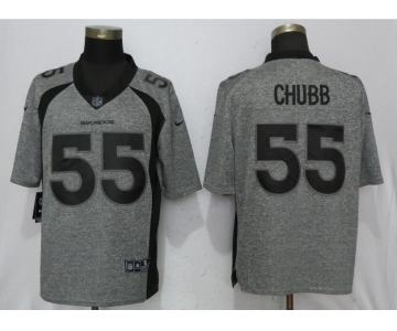 Nike Denver Broncos #55 Bradley Chubb Gray Gridiron Gray Vapor Untouchable Limited Jersey