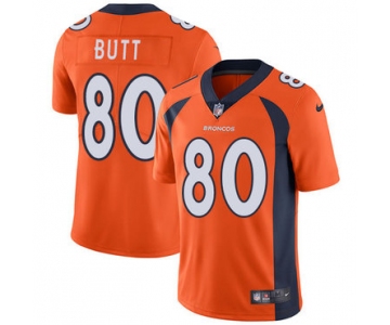 Nike Denver Broncos #80 Jake Butt Orange Team Color Men's Stitched NFL Vapor Untouchable Limited Jersey