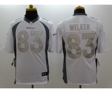 Nike Denver Broncos #83 Wes Welker Platinum White Limited Jersey