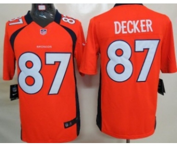 Nike Denver Broncos #87 Eric Decker Orange Limited Jersey
