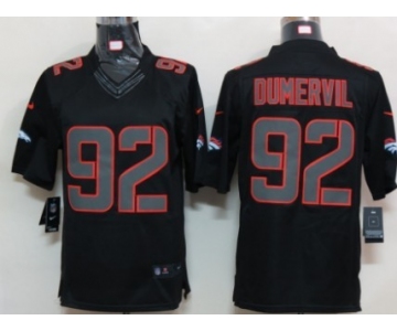 Nike Denver Broncos #92 Elvis Dumervil Black Impact Limited Jersey