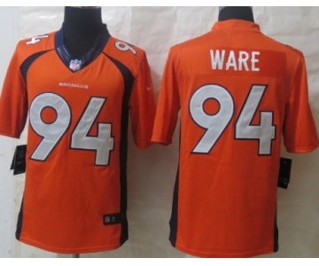 Nike Denver Broncos #94 DeMarcus Ware 2013 Orange Limited Jersey