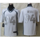 Nike Denver Broncos #94 DeMarcus Ware Platinum White Limited Jersey