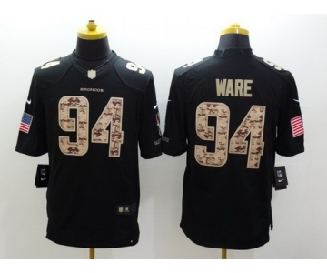 Nike Denver Broncos #94 DeMarcus Ware Salute to Service Black Limited Jersey