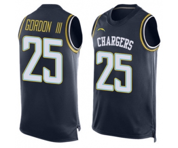 Chargers #25 Melvin Gordon III Navy Blue Team Color Men's Stitched Football Limited Tank Top Jersey