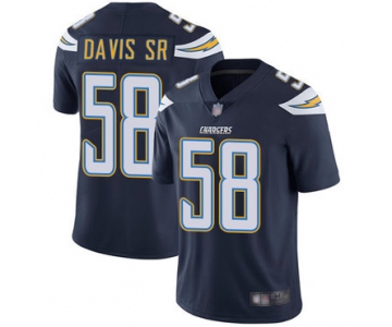 Chargers #58 Thomas Davis Sr Navy Blue Team Color Men's Stitched Football Vapor Untouchable Limited Jersey