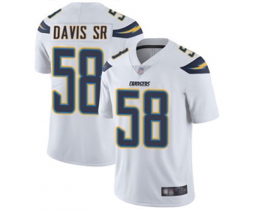 Chargers #58 Thomas Davis Sr White Men's Stitched Football Vapor Untouchable Limited Jersey