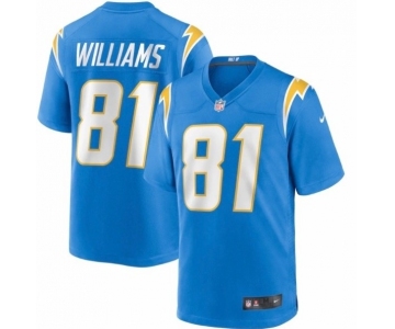 Men's Los Angeles Chargers #81 Mike Williams Light Blue NEW Vapor Untouchable Stitched NFL Nike Limited Jersey