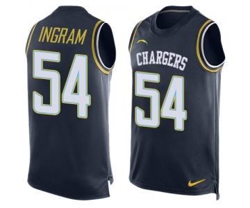 Men's San Diego Chargers #54 Melvin Ingram Navy Blue Hot Pressing Player Name & Number Nike NFL Tank Top Jersey