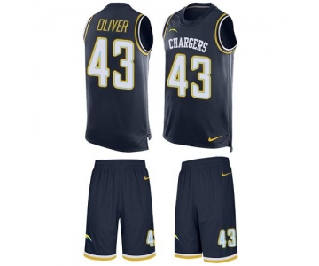 Nike Chargers #43 Branden Oliver Navy Blue Team Color Men's Stitched NFL Limited Tank Top Suit Jersey