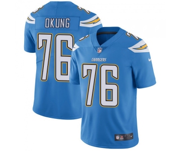 Nike Chargers #76 Russell Okung Electric Blue Alternate Men's Stitched NFL Vapor Untouchable Limited Jersey