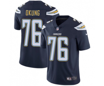 Nike Chargers #76 Russell Okung Navy Blue Team Color Men's Stitched NFL Vapor Untouchable Limited Jersey