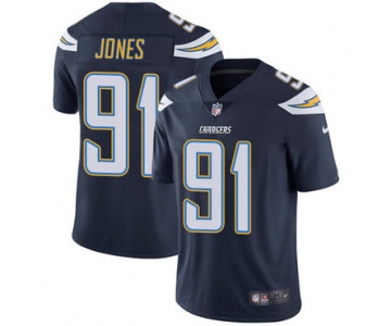 Nike Chargers #91 Justin Jones Navy Blue Team Color Men's Stitched NFL Vapor Untouchable Limited Jersey
