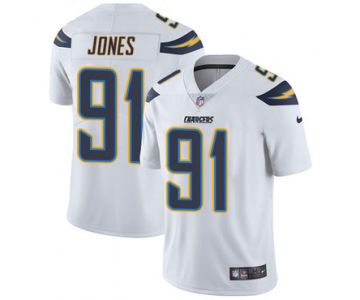 Nike Chargers #91 Justin Jones White Men's Stitched NFL Vapor Untouchable Limited Jersey
