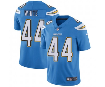 Nike Los Angeles Chargers #44 Kyzir White Electric Blue Alternate Men's Stitched NFL Vapor Untouchable Limited Jersey