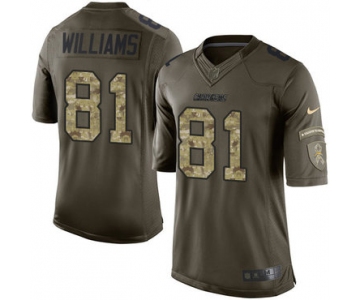 Nike Los Angeles Chargers #81 Mike Williams Green Men's Stitched NFL Limited Salute to Service Jersey