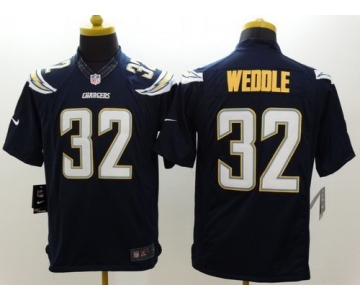 Nike San Diego Chargers #32 Eric Weddle 2013 Navy Blue Limited Jersey