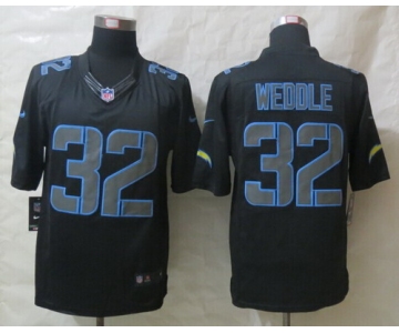 Nike San Diego Chargers #32 Eric Weddle Black Impact Limited Jersey