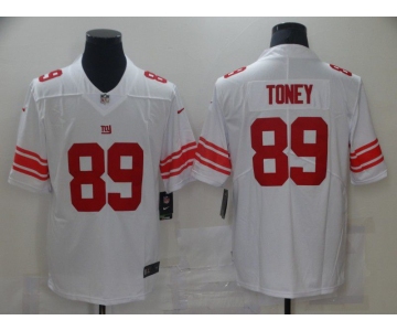 Men New York Giants 89 Toney White Nike Vapor Untouchable Limited 2021 NFL Jersey