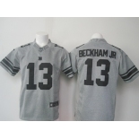 Men's New York Giants #13 Odell Beckham Jr Nike Gray Gridiron 2015 NFL Gray Limited Jersey