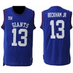 Men's New York Giants #13 Odell Beckham Jr Royal Blue Hot Pressing Player Name & Number Nike NFL Tank Top Jersey