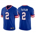 Men's New York Giants #2 Tyrod Taylor Royal Vapor Untouchable Classic Retired Player Stitched Game Jersey
