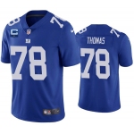 Men's New York Giants #78 Andrew Thomas Blue With C Patch Vapor Untouchable Limited Stitched Jersey