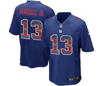 Nike Giants #13 Odell Beckham Jr Royal Blue Team Color Men's Stitched NFL Limited Strobe Jersey