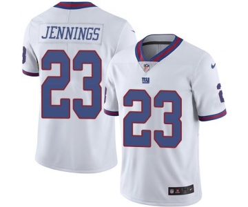 Nike Giants #23 Rashad Jennings White Men's Stitched NFL Limited Rush Jersey