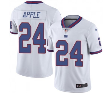 Nike Giants #24 Eli Apple White Men's Stitched NFL Limited Rush Jersey