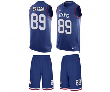 Nike Giants #89 Mark Bavaro Royal Blue Team Color Men's Stitched NFL Limited Tank Top Suit Jersey
