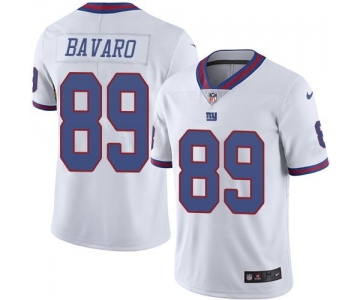 Nike Giants #89 Mark Bavaro White Men's Stitched NFL Limited Rush Jersey
