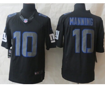 Nike New York Giants #10 Eli Manning Black Impact Limited Jersey
