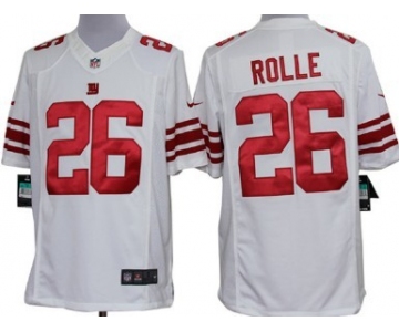 Nike New York Giants #26 Antrel Rolle White Limited Jersey