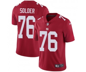 Nike New York Giants #76 Nate Solder Red Alternate Men's Stitched NFL Vapor Untouchable Limited Jersey