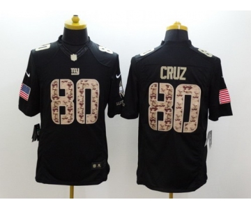 Nike New York Giants #80 Victor Cruz Salute to Service Black Limited Jersey