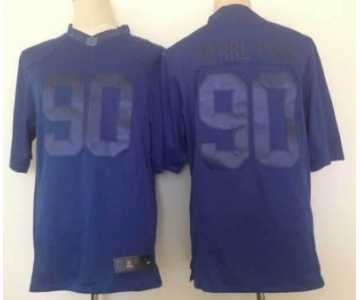Nike New York Giants #90 Jason Pierre-Paul Drenched Limited Blue Jersey