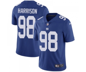 Nike New York Giants #98 Damon Harrison Royal Blue Team Color Men's Stitched NFL Vapor Untouchable Limited Jersey