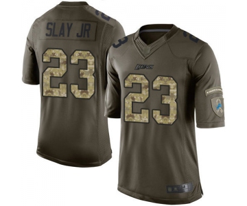 Lions #23 Darius Slay Jr Green Men's Stitched Football Limited 2015 Salute to Service Jersey