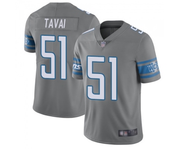 Lions #51 Jahlani Tavai Gray Men's Stitched Football Limited Rush Jersey
