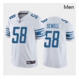 Men Detroit Lions #58 Penei Sewell Blue White 2021 Draft Jersey