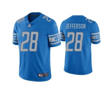Men's Blue Detroit Lions #28 Jermar Jefferson Vapor Untouchable Limited Stitched Jersey