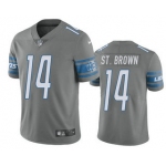 Men's Detroit Lions #14 Amon Ra St Brown Grey Vapor Untouchable Limited Stitched Jersey