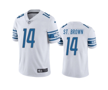 Men's Detroit Lions #14 mon-Ra St. Brown White Vapor Untouchable Limited Stitched Jersey