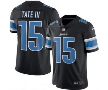 Men's Detroit Lions #15 Golden Tate III Black 2016 Color Rush Stitched NFL Nike Limited Jersey