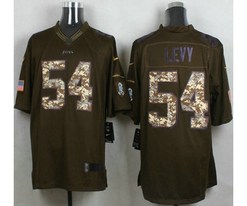 Men's Detroit Lions #54 DeAndre Levy Green Salute to Service 2015 NFL Nike Limited Jersey