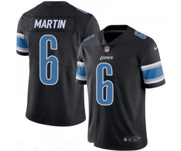 Men's Detroit Lions #6 Sam Martin Black 2016 Color Rush Stitched NFL Nike Limited Jersey