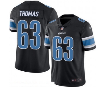 Men's Detroit Lions #63 Brandon Thomas Black 2016 Color Rush Stitched NFL Nike Limited Jersey