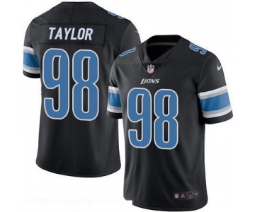 Men's Detroit Lions #98 Devin Taylor Black 2016 Color Rush Stitched NFL Nike Limited Jersey